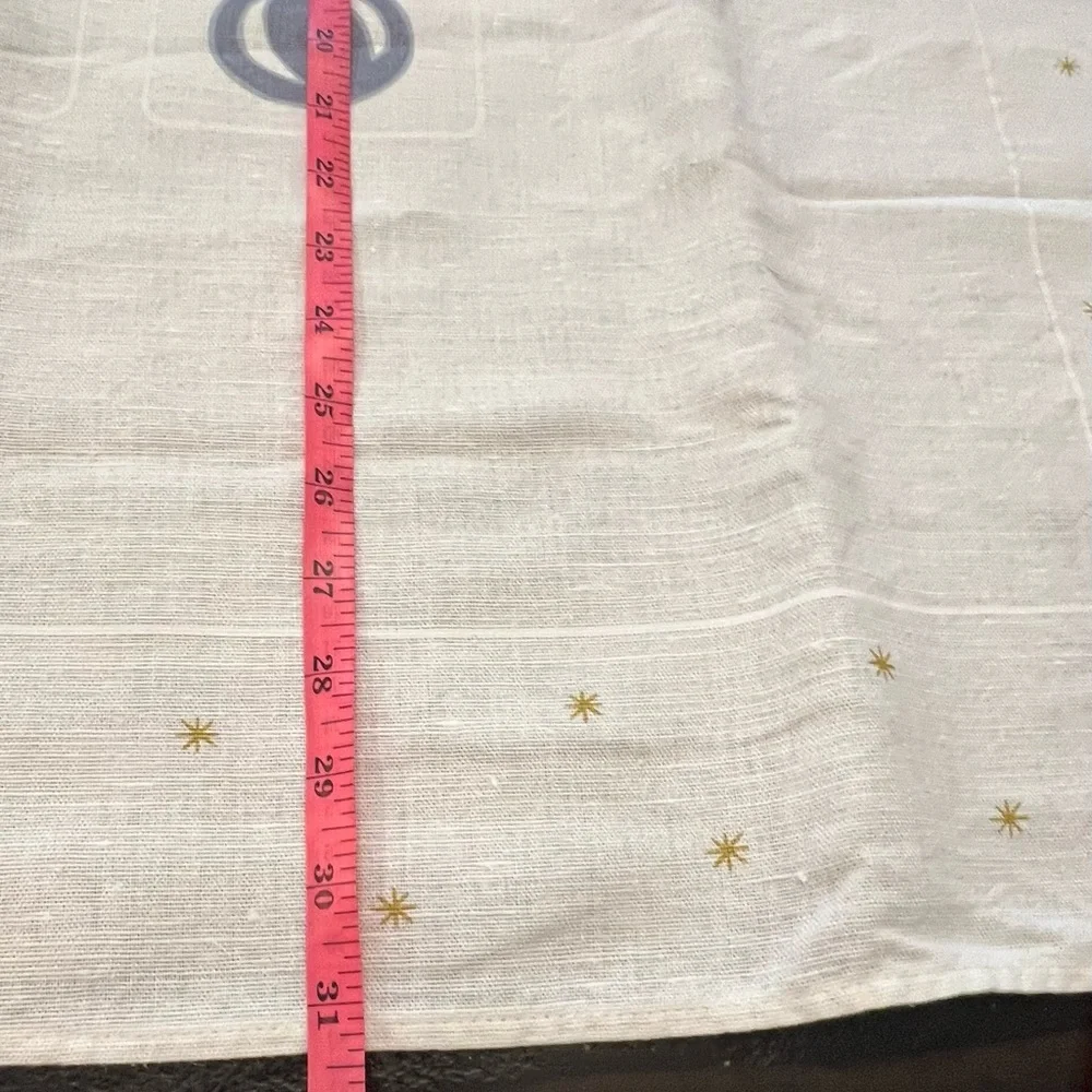 Vintage Halbleinen Square Tablecloth Christmas Holiday 31 X‎ 34” Blue Gold White